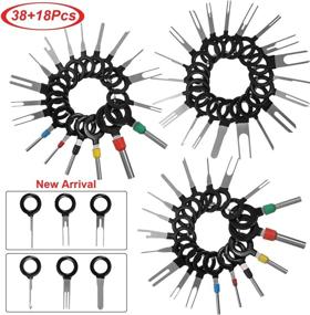 img 4 attached to 🔧 56-Piece Terminals Removal Key Tool Set - Car Pin Extractor Wiring Crimp Key Extractor Connector for T0025E Auto Terminals