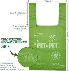 img 3 attached to 🐶 PET N PET Easy-tie Dog Poop Bags: Leak Proof, Unscented, USDA Certified 38% Biobased Waste Bags (8x15 in)