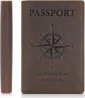 🧭 optimized leather passport compass by polare for blocking logo