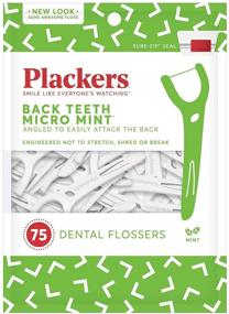 img 1 attached to 🦷 Plackers Micro Mint Dental Floss Picks for Hard-to-Reach Back Teeth - Pack of 2