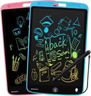 🎨 2 pack 10 inch colorful lcd writing tablet - doodle board drawing pad for kids, erasable electronic painting pads - learning educational toy gift for girls boys toddlers, age 3-8 years old logo