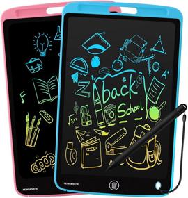 img 4 attached to 🎨 2 Pack 10 Inch Colorful LCD Writing Tablet - Doodle Board Drawing Pad for Kids, Erasable Electronic Painting Pads - Learning Educational Toy Gift for Girls Boys Toddlers, Age 3-8 Years Old