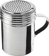 10-ounce stainless steel dredges with handle by winware logo