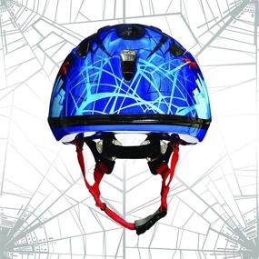 img 3 attached to Protective Spider-Man Helmet for Toddlers 3-5 yrs - Bell Spiderman Spideys Little Web Bike Helmet