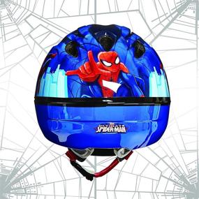 img 2 attached to Protective Spider-Man Helmet for Toddlers 3-5 yrs - Bell Spiderman Spideys Little Web Bike Helmet