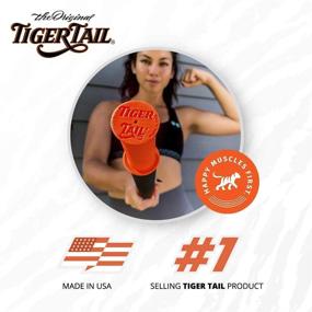 img 1 attached to Tiger Tail 18in Massage Stick Roller: Portable Deep Tissue Foam Roller for Legs, Calves, Thighs, Shins, Back, Neck - Myofascial Release Tool, Orange Black - The Original 18, Made in USA