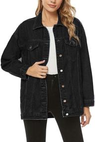 img 4 attached to SeekMe Oversize Trucker Pockets 0025 Black S FY