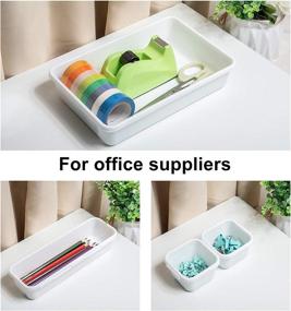 img 1 attached to 🗄️ 32 PCS Office Drawer Organizers - BYCY Interlocking Tray Dividers Storage Bins (32 Pack)