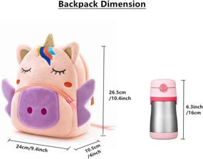 img 2 attached to 🦄 Enchanting Toddler Backpack: Animal Cartoon Unicorn Backpacks for Kids