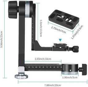 img 3 attached to 📷 Neewer 360° Panoramic Gimbal Tripod Head with Movable 100mm Horizontal Axis, QR Plate, Bubble Level | Ideal for DSLR Cameras up to 33lbs/15kg | Professional Metal Build