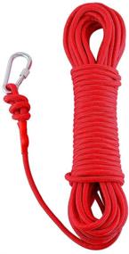 img 4 attached to MHD MAG Magnet Fishing Rope with Carabiner - Nylon Mooring Line for Commercial Use, Anchors, Clotheslines, Boats, Crafts, Blocks, Pulling, Dragging, Cargo, Tying, and Tow Ropes with Paracord Leash