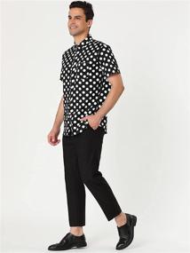 img 1 attached to Uxcell Men's Button-Up 👔 Shirt with Printed Cotton Sleeves