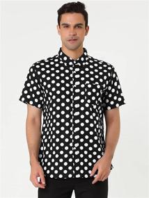 img 2 attached to Uxcell Men's Button-Up 👔 Shirt with Printed Cotton Sleeves