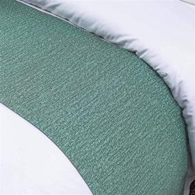 img 3 attached to OSVINO Solid Bed Runner Microfiber: Practical, Lightweight, and Durable Bedding Protector for Wedding Hotel Room - Green, CA King
