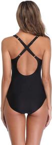 img 3 attached to Slimming Swimwear: Women's Bathing Control Swimsuits & Cover Ups for Stunning Beach Fashion