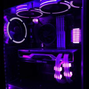 img 3 attached to 🌀 EZDIY-FAB 120mm PWM Purple LED Fan - Ultra High Airflow, Dual-Frame Case Fan 3-Pack for PC Cases, CPU Coolers, and Radiators - Quiet Operation, 4-Pin Connector