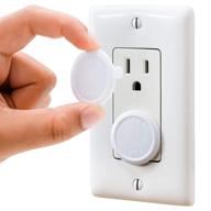 babyproofing outlet covers 50-pack by wappa baby - safe & secure electric plug protectors for 👶 home & office - sturdy childproof socket covers - easy installation - protect toddlers &amp; babies - white logo