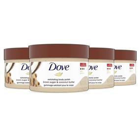 img 4 attached to 🧖 Dove Brown Sugar & Coconut Butter Body Scrub: Rejuvenate and Nourish with Silky Smooth Skin - 10.5 oz, 4 Count