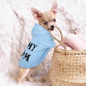 img 1 attached to Cozy 2-Piece Pet Hoodie Sweater Set: I Love My Mom Dog Sweatshirt for Maximum Warmth and Style