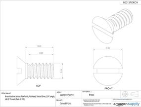 img 1 attached to Machine Finish Slotted Length Threads Fasteners for Screws