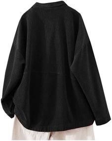 img 1 attached to Ladyful Womens Oversized Corduroy Outwear