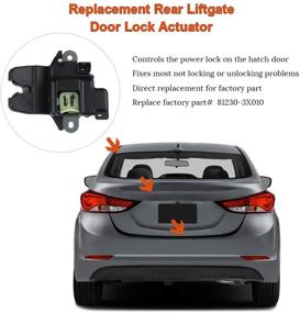 img 1 attached to 🔒 WMPHE Trunk Lock Latch Actuator Hyundai Elantra 2011-2016 | OE# 81230-3X010 Tailgate Latch Lock Actuator with Emergency Handle