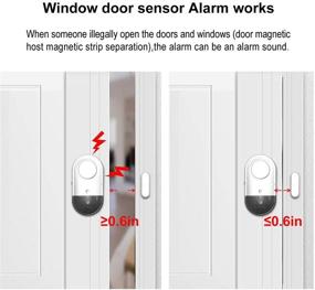 img 2 attached to Улучшенная безопасность с Toeeson 120DB звуковой сигнализацией на дверное и оконное открытие: защита детей и домов.