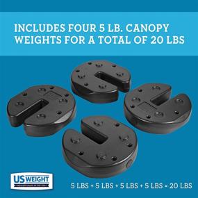 img 2 attached to 🏞️ US Weight 20 lb. Tailgater Canopy Weights with No-Pinch Design for Easy, Safe Installation, and Removal to Secure Tents, Canopies, and Umbrellas at Outdoor Events, 20 lb. - Black (U0020)