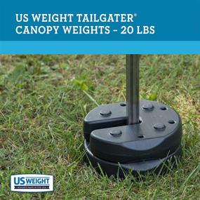 img 3 attached to 🏞️ US Weight 20 lb. Tailgater Canopy Weights with No-Pinch Design for Easy, Safe Installation, and Removal to Secure Tents, Canopies, and Umbrellas at Outdoor Events, 20 lb. - Black (U0020)