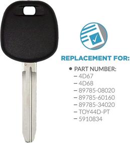 img 1 attached to 🔑 Keyless2Go Transponder Car Key Replacement: New, Uncut Ignition Key for Toyota Vehicles