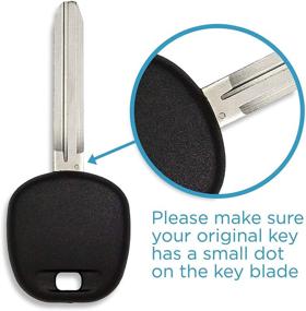 img 2 attached to 🔑 Keyless2Go Transponder Car Key Replacement: New, Uncut Ignition Key for Toyota Vehicles