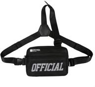 🎒 black tactical chest rig bag: ousawig fashion fanny pack with molle utility vest harness and holster - designed for men and women logo