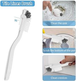 img 1 attached to 🧹 Versatile 6-Piece Kitchen Cleaning Brush Set for Multiple Surfaces: Bendable Clean Brush, Grips Dish Brush, Kitchen Scrub Brush, Bottle Brush, Pot Brush, and Shoe Brush – Ideal for Bathroom, Floor, Shower, Tile, Kitchen