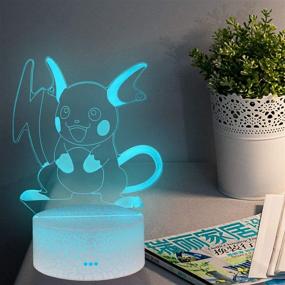 img 2 attached to 🌟 Captivating 3D Illusion Lamp Toys Night Light: Vibrant 7 Color Change Decor LED Desk Lamp-006