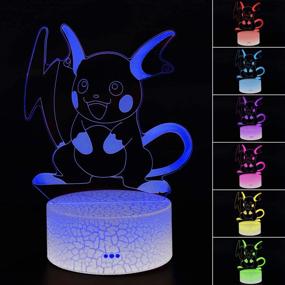 img 4 attached to 🌟 Captivating 3D Illusion Lamp Toys Night Light: Vibrant 7 Color Change Decor LED Desk Lamp-006