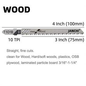 img 3 attached to 🔪 50-Pack T-Shank Contractor Jigsaw Blades - 4 Inch, 10 TPI, High Speed Carbon Steel for Clean & Precise Straight Cuts in Wood Boards, PVC Plastic