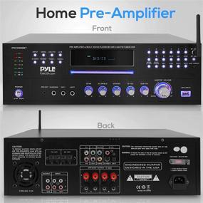 img 3 attached to Pyle PD1000BT: 4 Channel Pre Amplifier Receiver with 1000 Watt Rack Mount Bluetooth Home Theater System