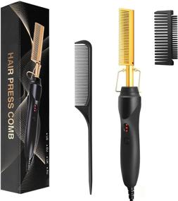 img 4 attached to FITNIUBI Hot Comb Hair Straightener - Portable Electric Heating Comb for Black Hair