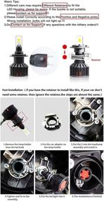 img 3 attached to Powerful INFITARY H7 LED Headlight Bulbs: 12000LM - Cool White 6500K - High/Low Beam - For VW/Mercedes-Benz/Audi/BMW/Buick/Hyundai/Nissan/KIA - Easy Plug Play Conversion Kit with Extra Retainer