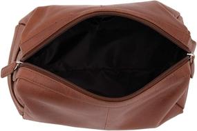 img 2 attached to 🧳 AULIV Full Grain Leather Toiletry Bag for Men (Dopp Kit) - Ideal Travel Organizer & Case, Packed for Gifting in Dark Tan