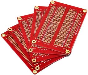 img 4 attached to Gikfun Solderable Breadboard 5PCS Kit with Gold Plated Finish - DIY Proto Board PCB for Arduino (GK1007)