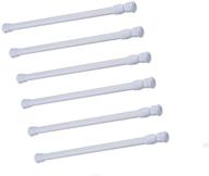 🔧 versatile 6-pack cupboard bars tension rods: adjustable 11.8-20 inches steel spring tension curtain rods, shower rods, closet rods, and window rods logo