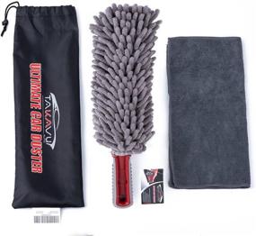 img 3 attached to Microfiber Interior Car Detail Duster with Free Towel - 360° Fingers - Lint Free - Unbreakable Comfort Handle - Ideal for Car and Home Interior - Top Auto Accessories