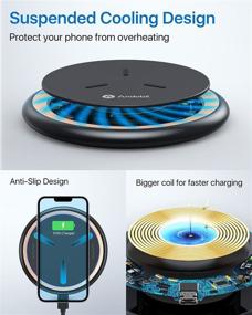 img 2 attached to andobil Wireless Charger: 10W/7.5W Fast Wireless Charging Pad for iPhone 13 Pro Max/12 Pro Max/Samsung Galaxy S21 S20 S10, Note 20/10 - Qi-Certified