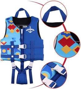 img 3 attached to Boglia Toddler Swim Vest: Adjustable Safety Strap, 👶 Floaties for Toddlers, Unisex Kid Vest Floation Swimsuit Swimwear