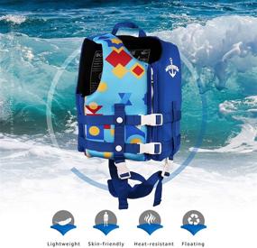 img 1 attached to Boglia Toddler Swim Vest: Adjustable Safety Strap, 👶 Floaties for Toddlers, Unisex Kid Vest Floation Swimsuit Swimwear