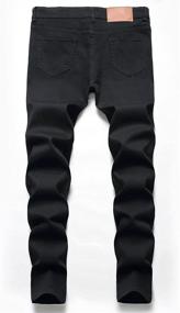 img 3 attached to Stylish Ripped Distressed Stretch Skinny Jeans for Boys' Fashion Clothing