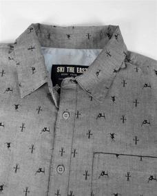 img 2 attached to Showboat Oxford Shirt Charcoal Large Men's Clothing
