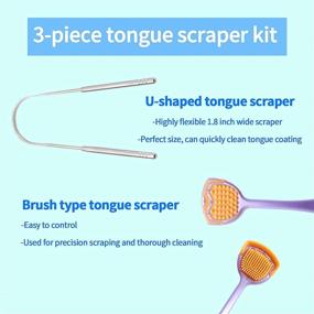 img 1 attached to Set of 4 Stainless Steel Tongue Scrapers for Optimal Tongue Cleaning
