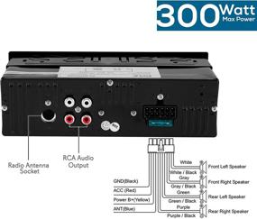 img 2 attached to Pyle PLMRB29B: Морская стереорадиосистема с Bluetooth - одинарный DIN-ресивер для судов с встроенным микрофоном, ЖК-дисплеем, аудиовыходами RCA, поддержкой MP3, USB, SD, AM FM-радио - черный.